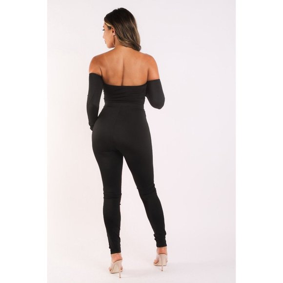 Women's Casual Color Blocked Leggings And Matching Off Shoulder Top Outfit Set - Picture 8 of 12